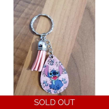 Disney Stitch & Angel Sublimated Keyring